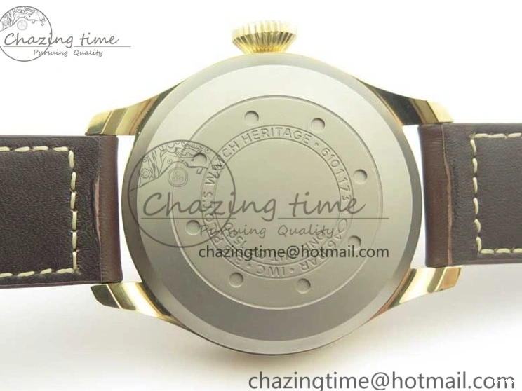 MIROTIME 0311 Big Pilot IW501005 Real Bronze ZF 1:1 Best Edition Black Dial on Brown Leather Strap A Sleek 7192